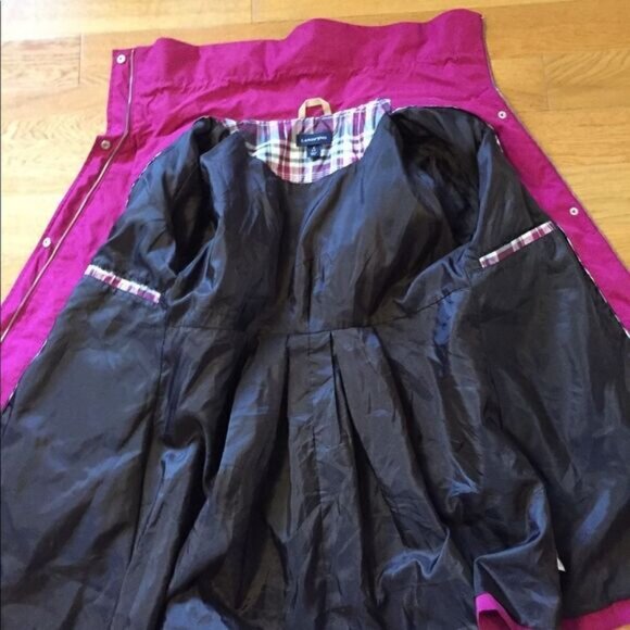 New Lands  End Back pleated All Weather Pink Coat Womens Sz S 6 8 - Picture 10 of 10